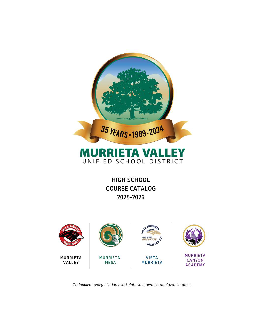 2024 2025 VMHS Course Catalog